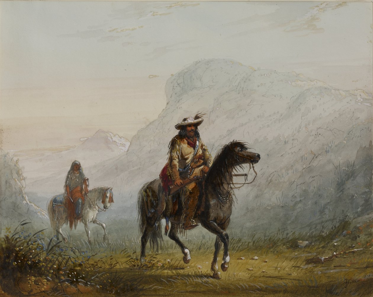 «Bourgeois» W---r y su squaw de Alfred Jacob Miller