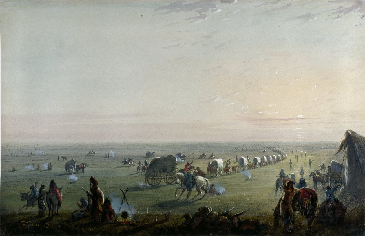 Desmontar el campamento al amanecer de Alfred Jacob Miller