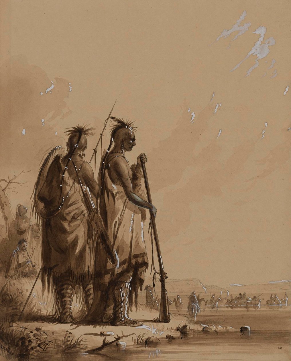 Cruce hacia el brazo norte del río Platte de Alfred Jacob Miller