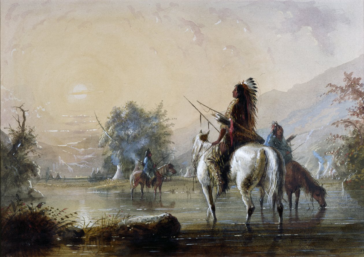 Campamento de los Cuervos de Alfred Jacob Miller