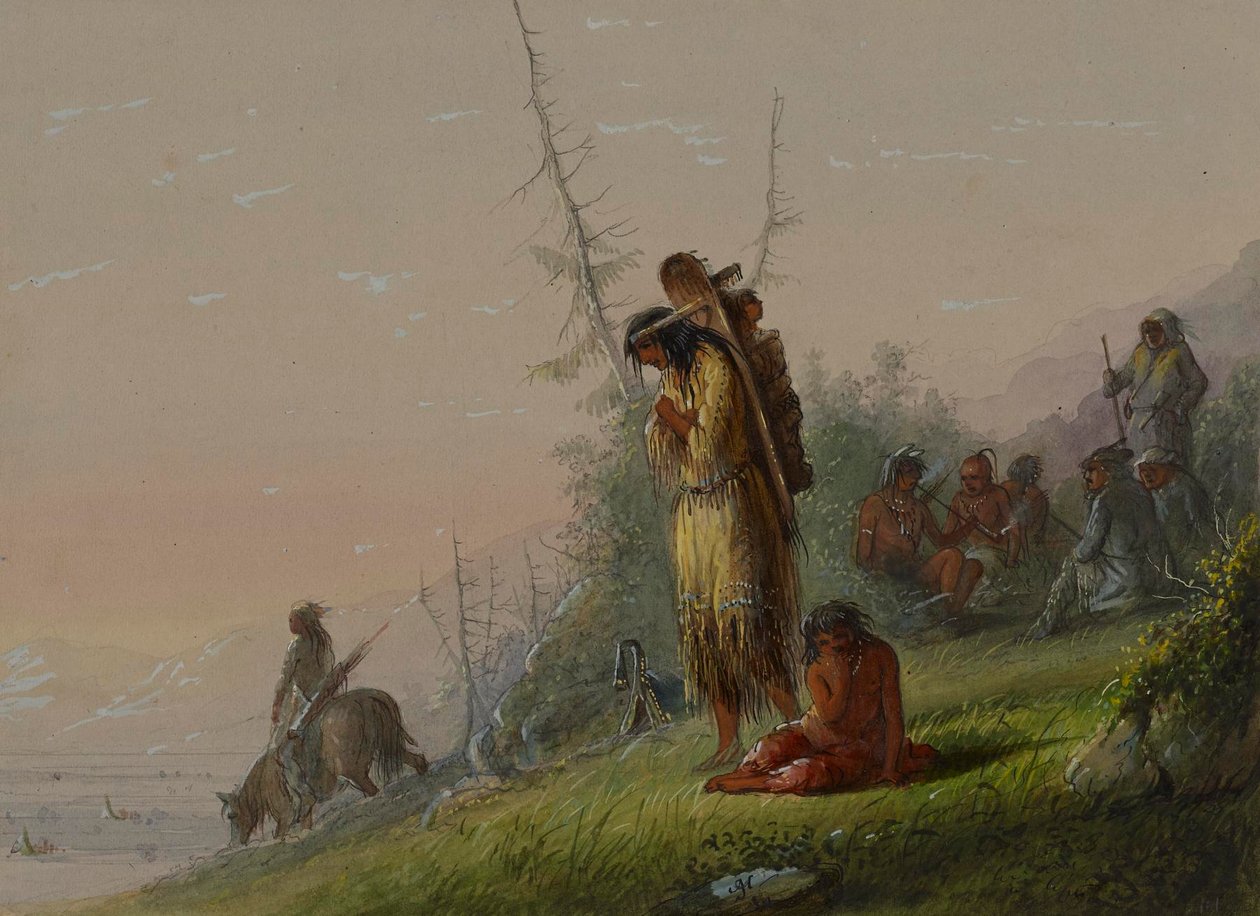 Campamento de indígenas de Alfred Jacob Miller