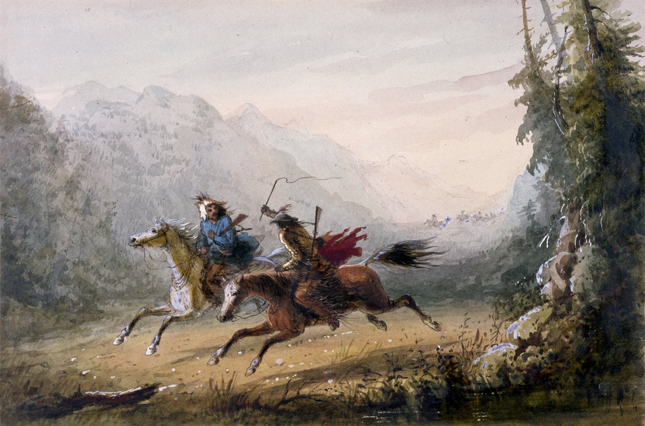 Fuga de Blackfeet de Alfred Jacob Miller