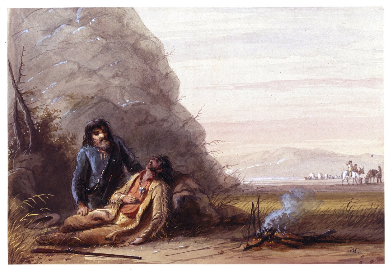 Tramperos libres en apuros de Alfred Jacob Miller