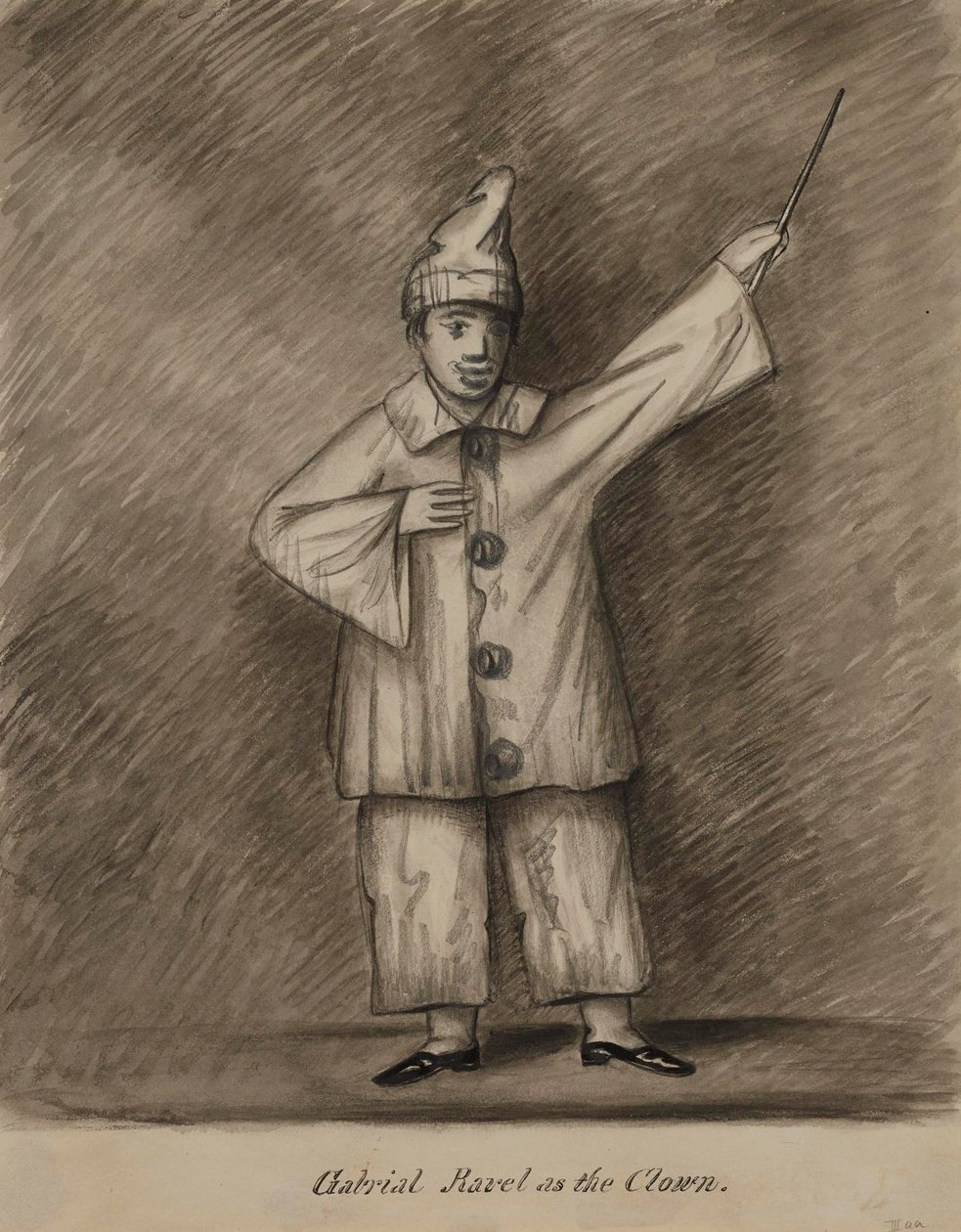 Gabriel Ravel como payaso de Alfred Jacob Miller