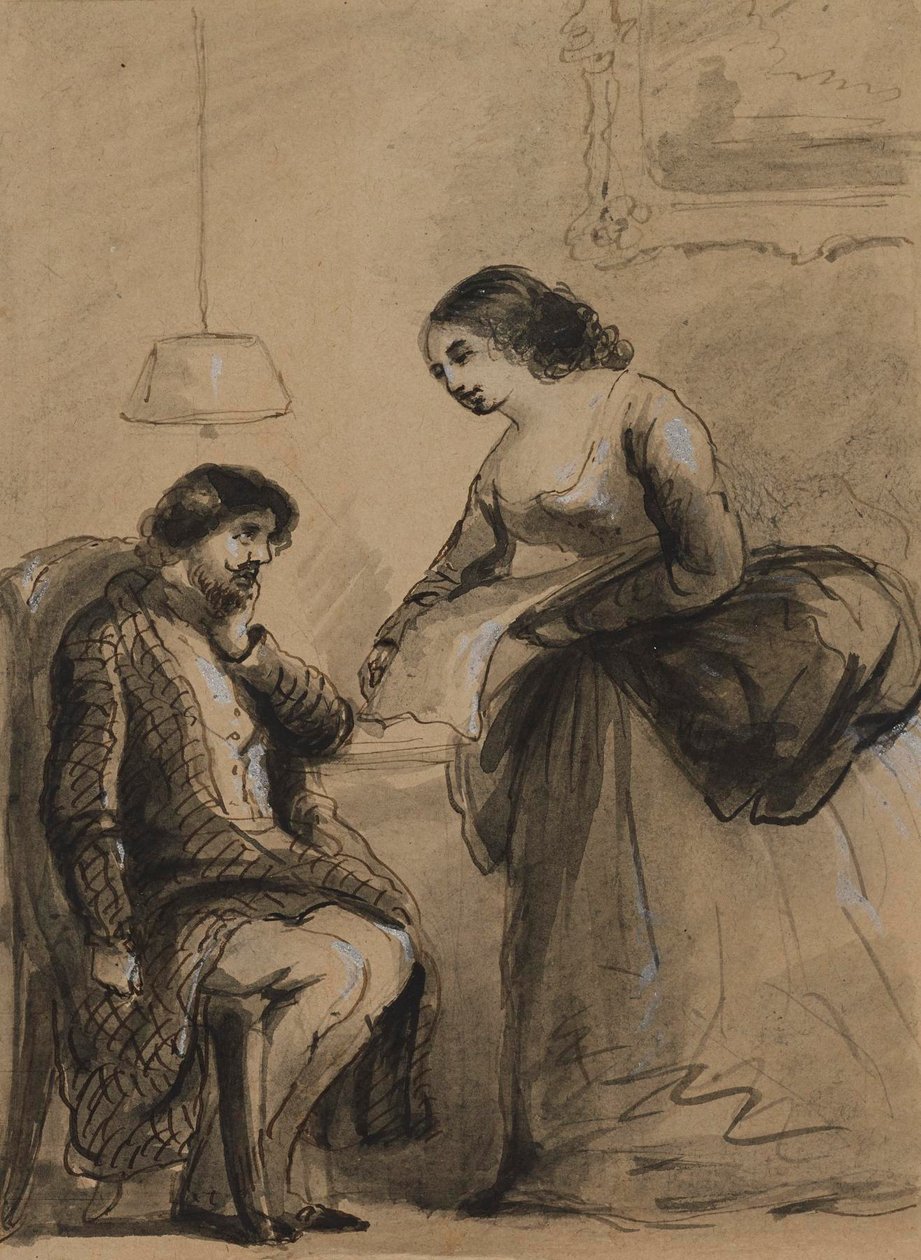 Harry, querido. Mira qué bonita seda he comprado de Alfred Jacob Miller