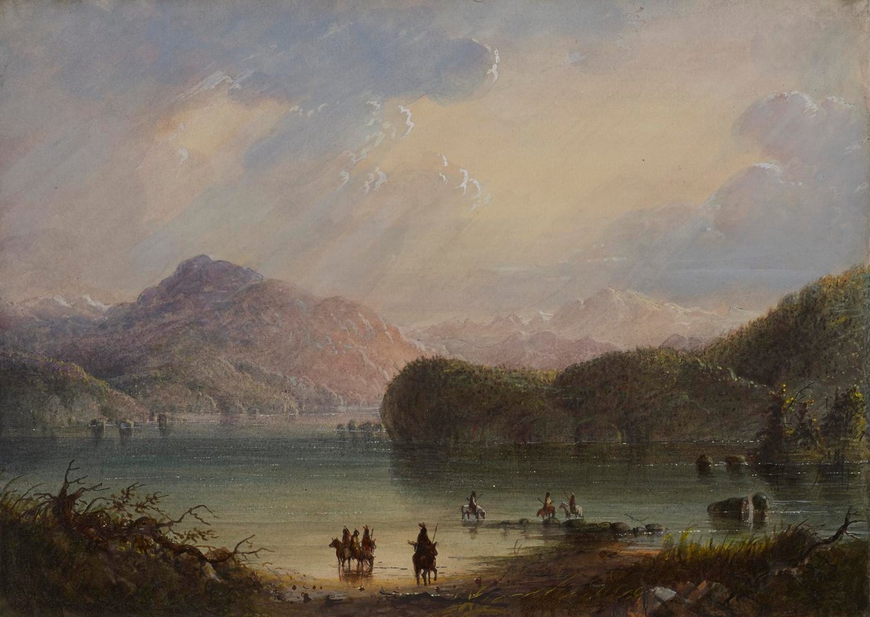Paisaje lacustre de Alfred Jacob Miller