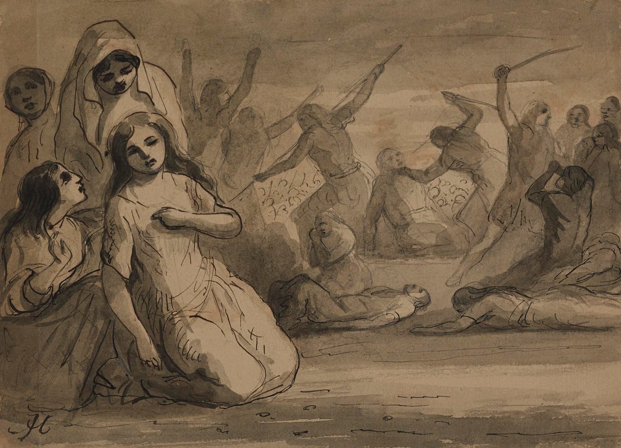 La masacre de San Bartolomé de Alfred Jacob Miller