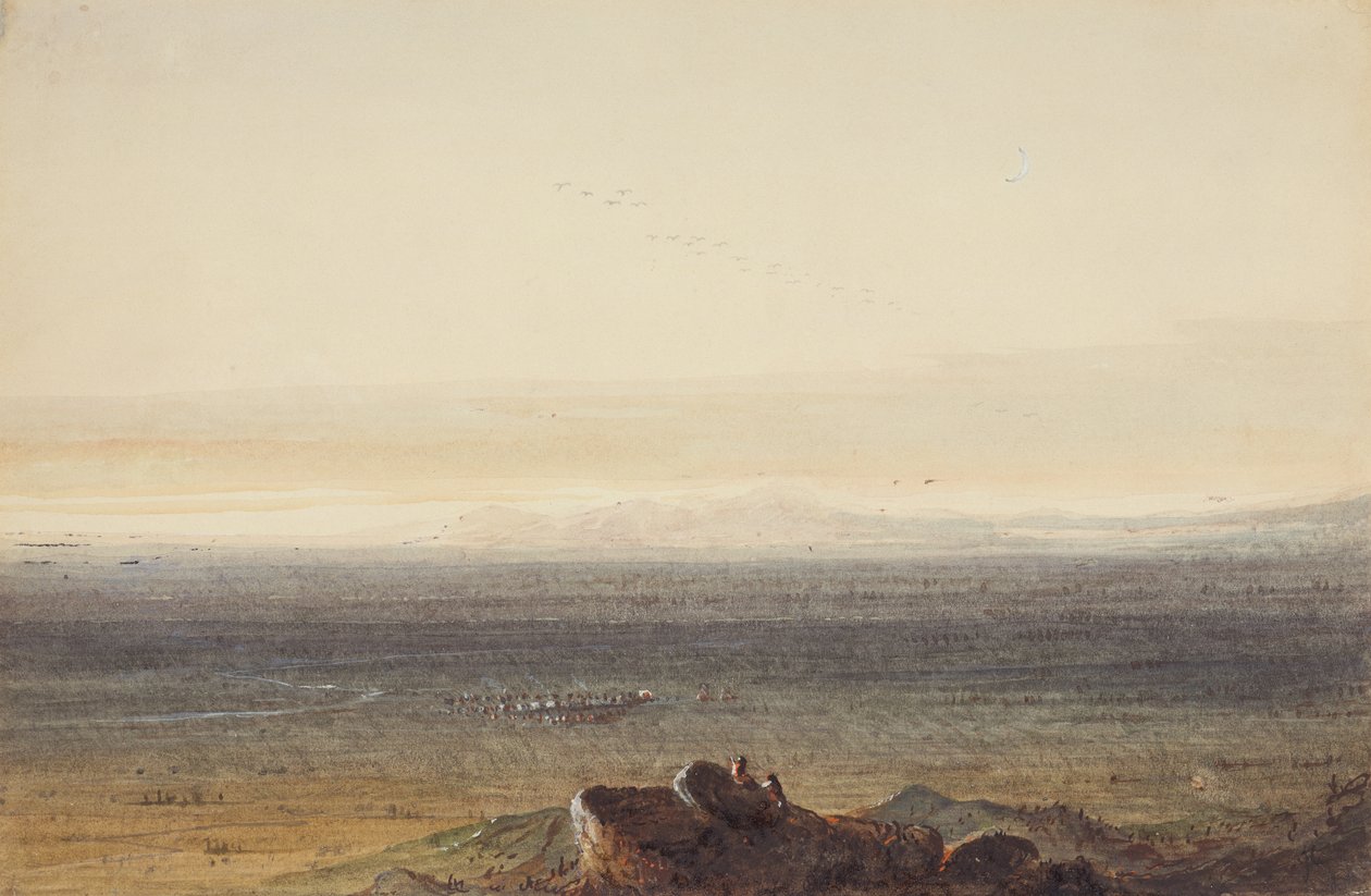 Prairie, c.1837 (lápiz, acuarela y gouache sobre papel) de Alfred Jacob Miller