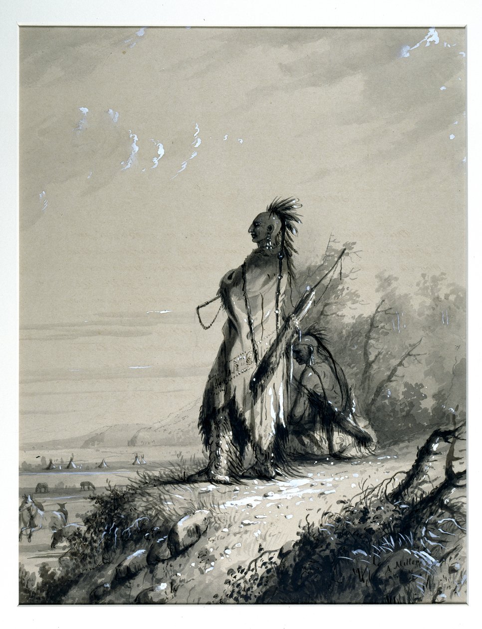 Guardia de los indios sioux de Alfred Jacob Miller