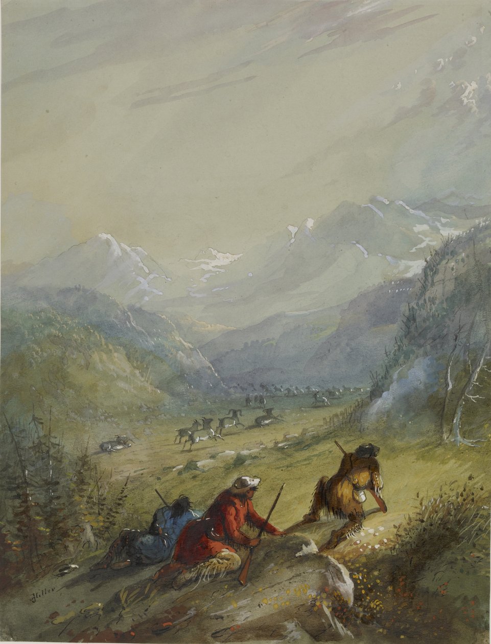 El argalí - oveja de montaña de Alfred Jacob Miller