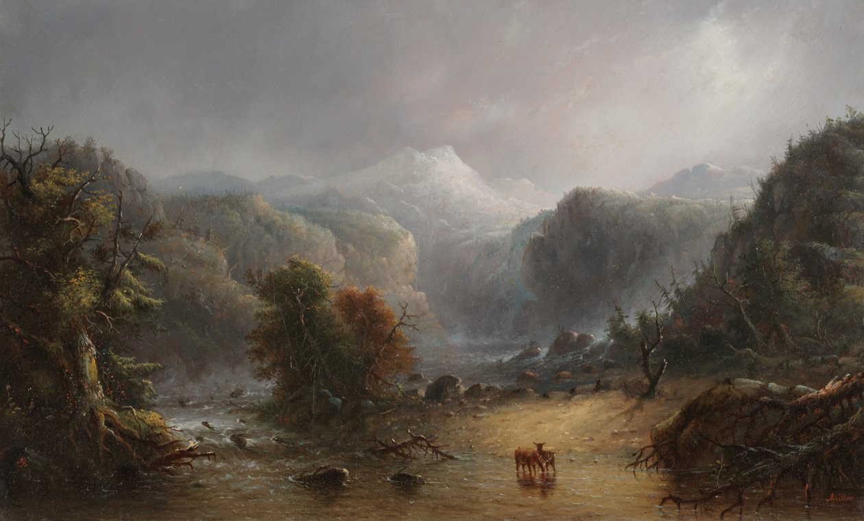 Donde las nubes aman descansar, c.1850 de Alfred Jacob Miller
