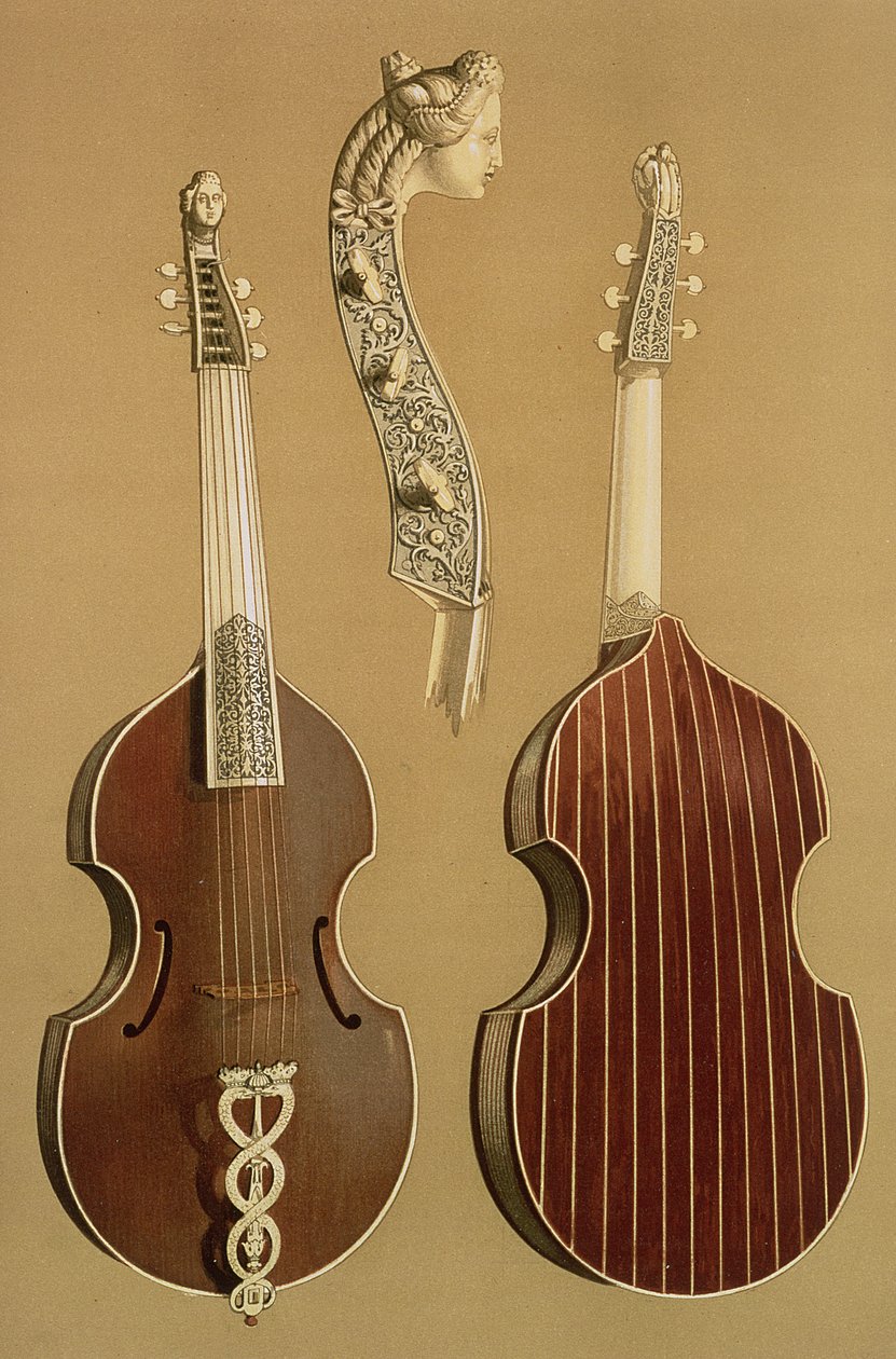 Viola da Gamba, o violón, por Joachim Tielke, Hamburgo, 1701, de 