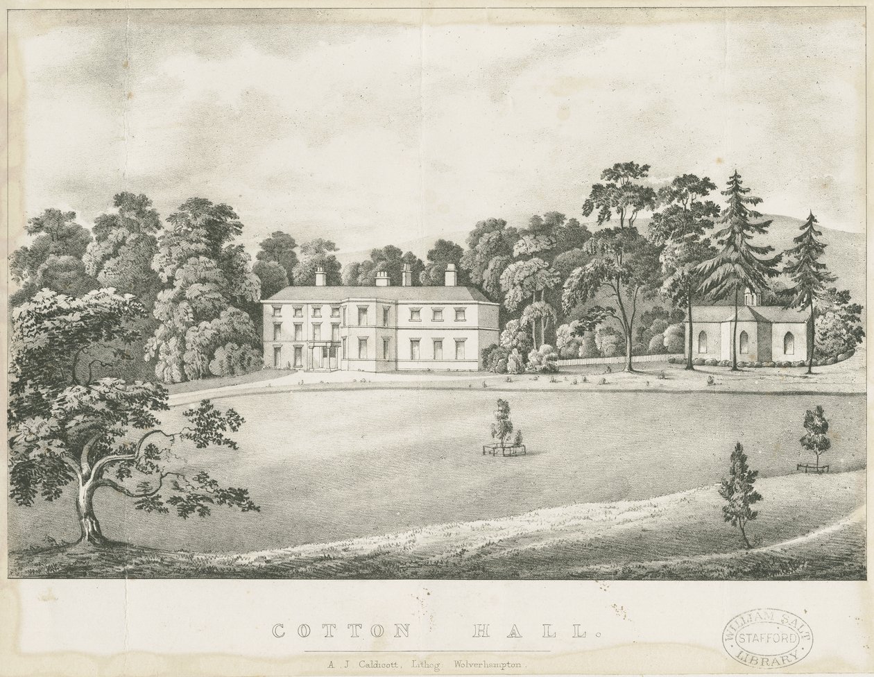 Cotton - Hall: litografía de Alfred Jolly Caldicott