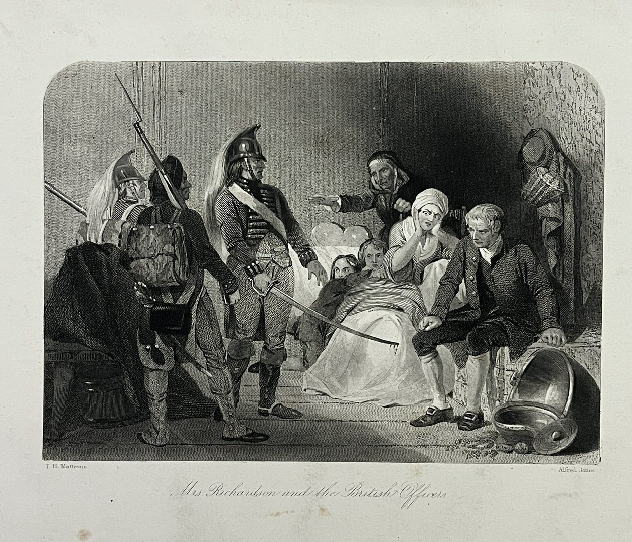 La Sra. Richardson y los oficiales británicos de Alfred Jones
