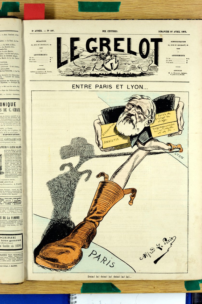 Portada de "Le Grelot", número 107, Satírico en Colores de Alfred Le Petit