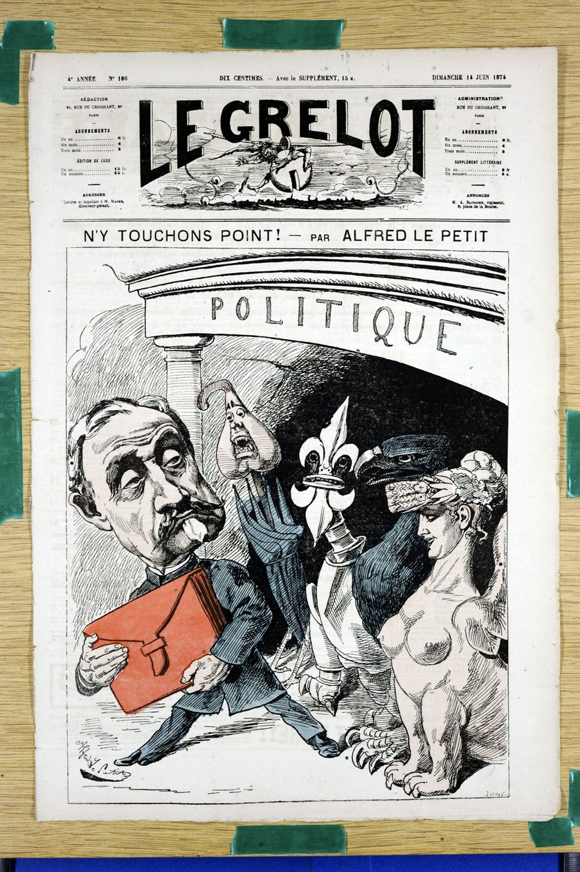 Portada de “Le Grelot”, número 166, Satírico en Colores de Alfred Le Petit