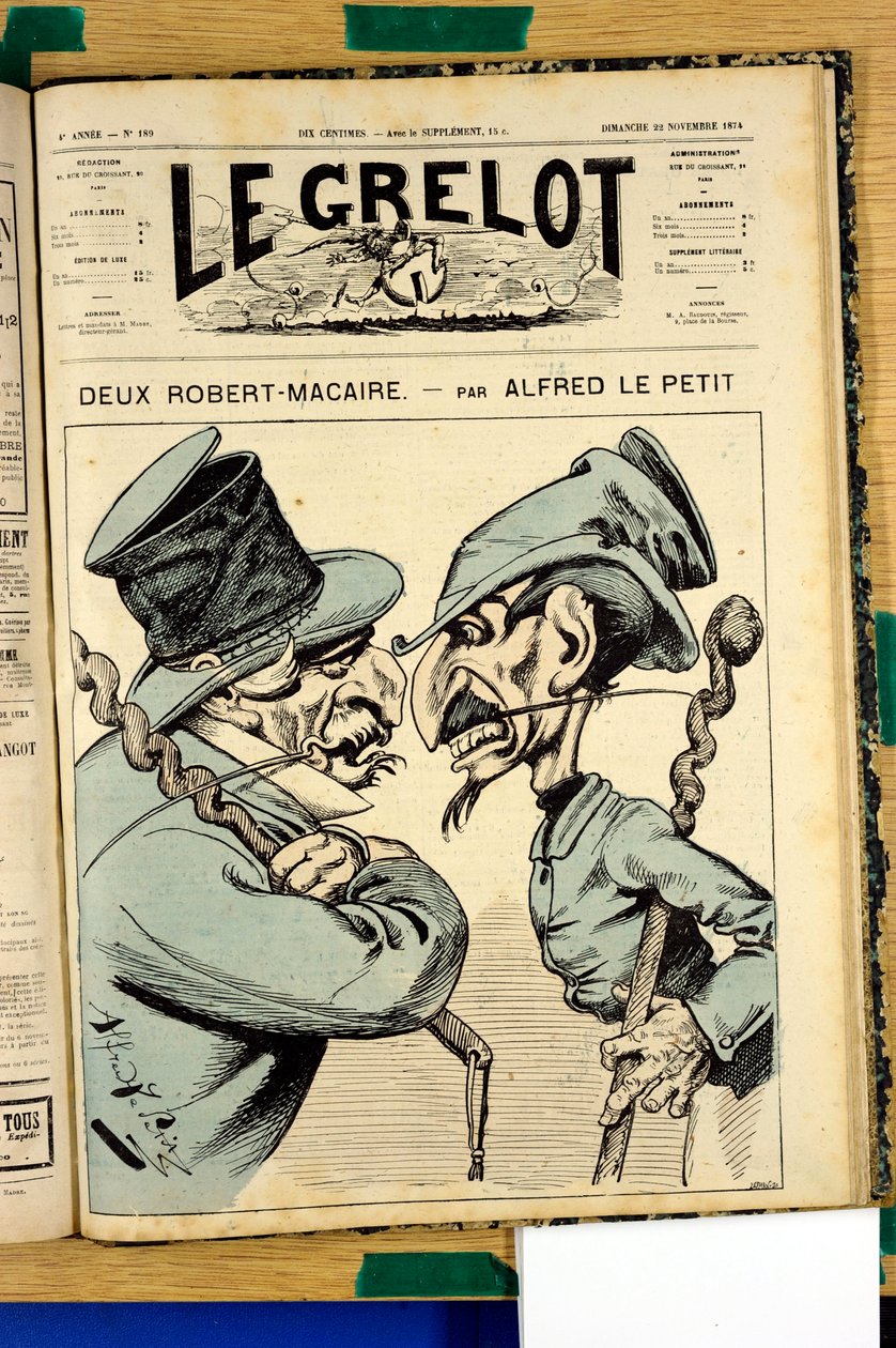 Portada de "Le Grelot", número 189, Satírico en Colores de Alfred Le Petit