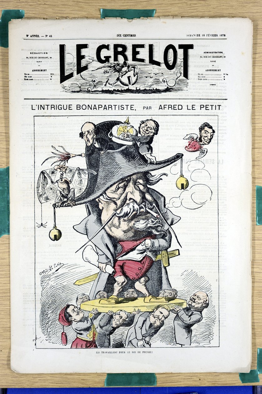Portada de "Le Grelot", número 45, Satírico en Colores de Alfred Le Petit