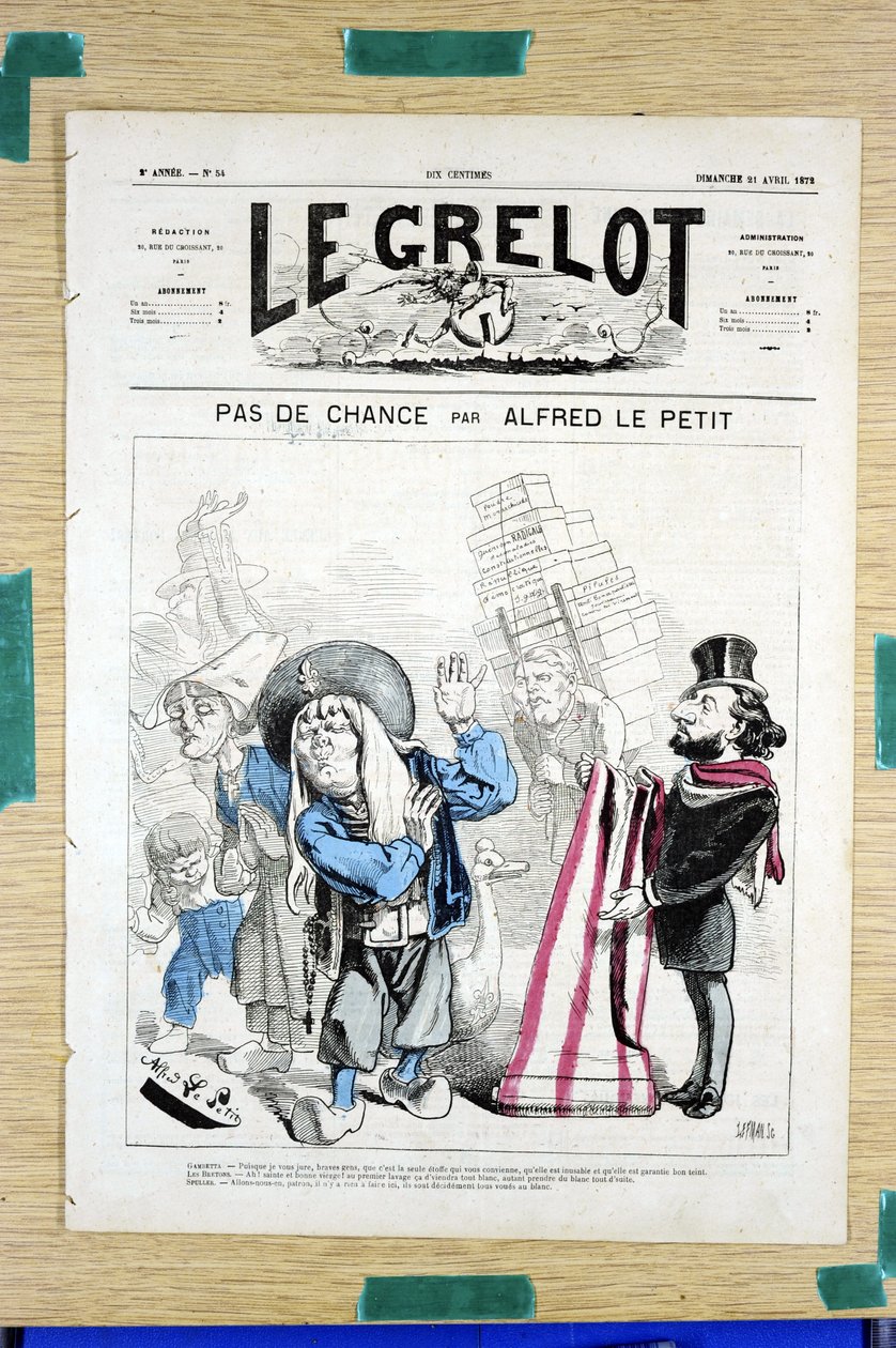 Portada de “Le Grelot”, número 54, Satírico en Colores de Alfred Le Petit