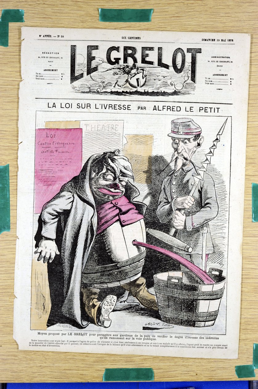 Portada de "Le Grelot", número 58, Satírico en Colores de Alfred Le Petit