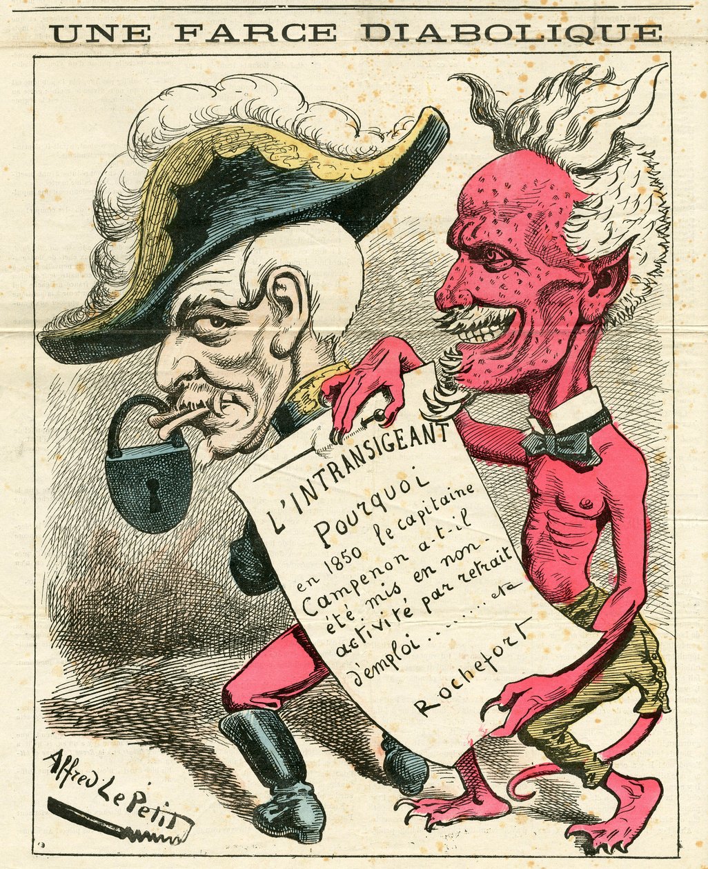 Portada de Le Grelot, número 655, Satírico en Colores de Alfred Le Petit