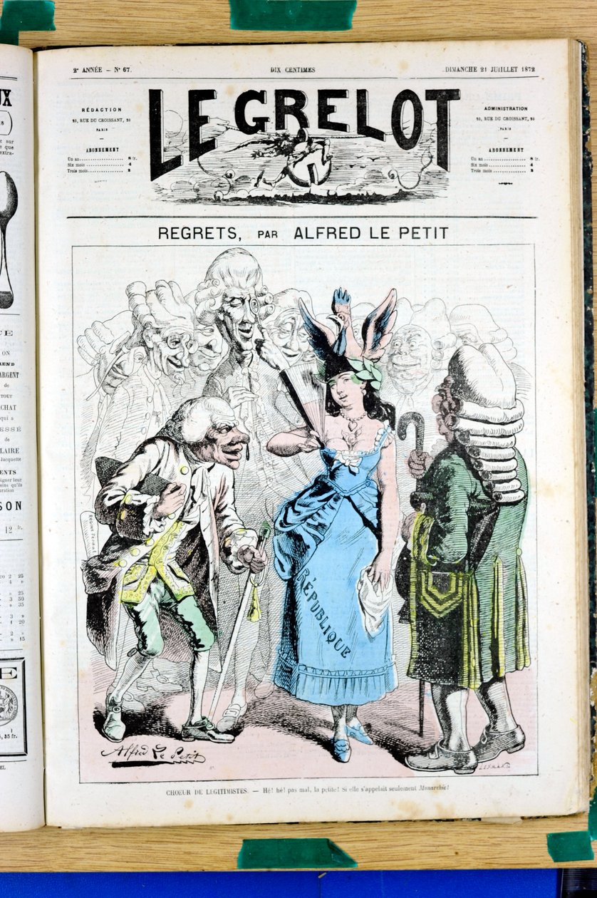 Portada de "Le Grelot", número 67, Satírico en Colores de Alfred Le Petit