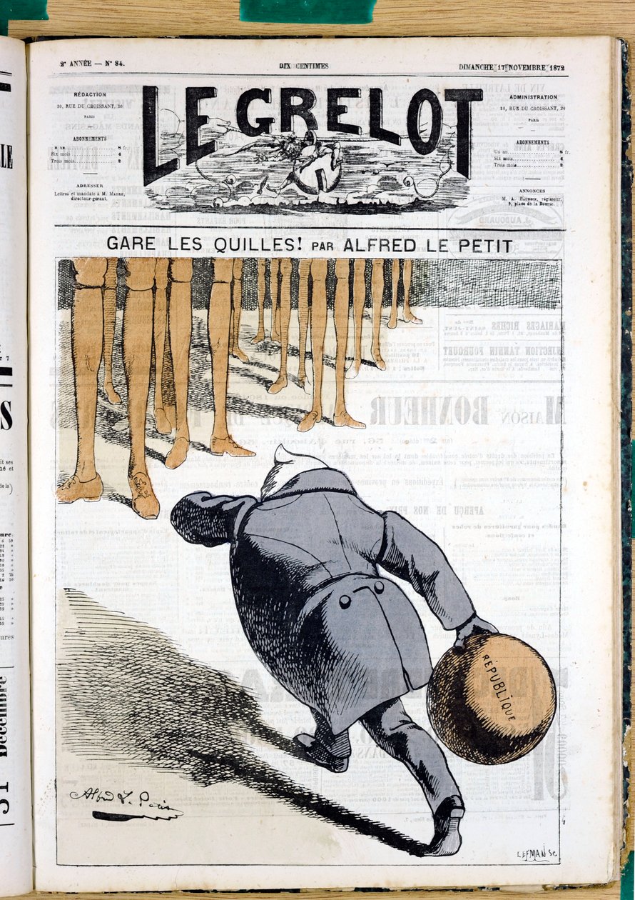 Portada de "El Grelot", número 84, Satírico en Colores de Alfred Le Petit