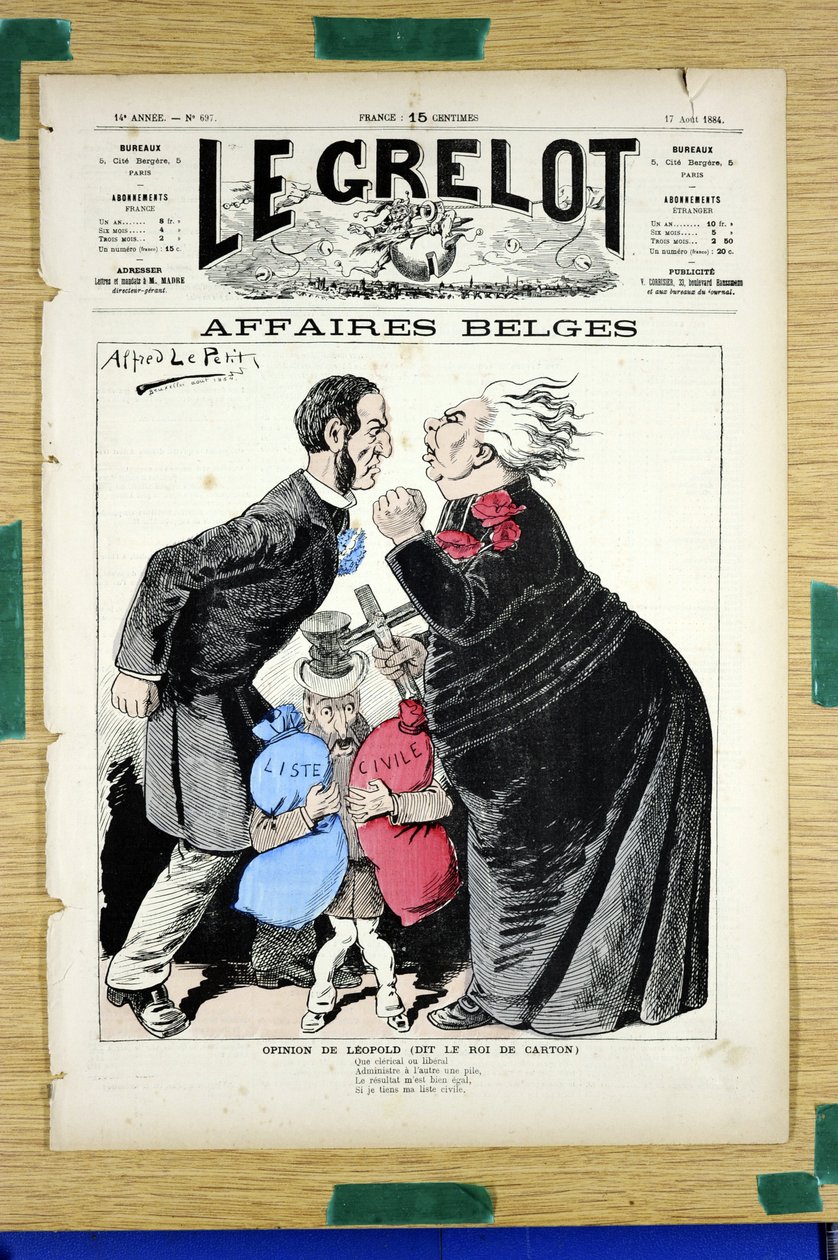 Portada de "Le Grelot", número 697, Satírico en Colores de Alfred Le Petit