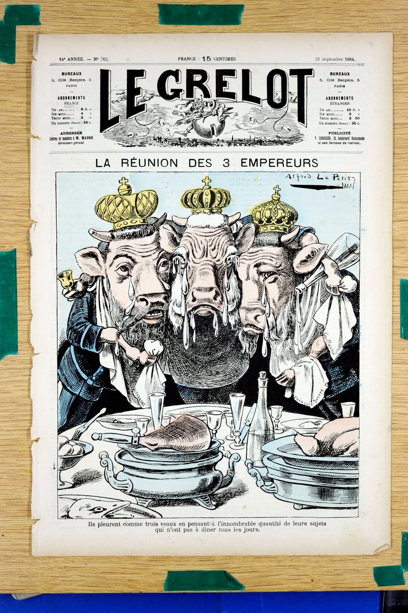 Portada de "Le Grelot", Satírico en Colores de Alfred Le Petit