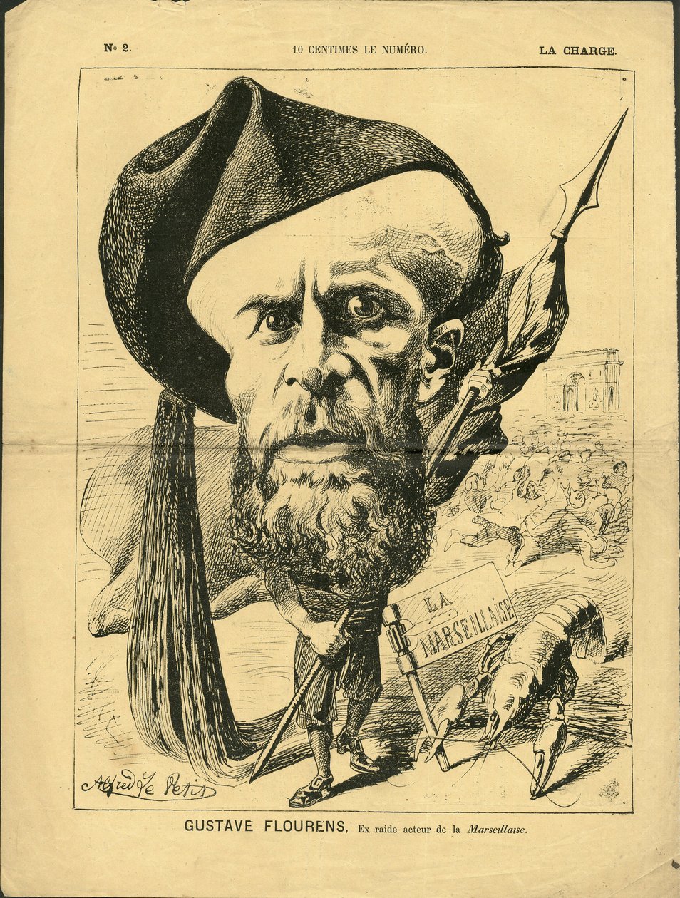 Ilustración de Alfred Le Pete en La Charge (1870), No. 2 - Flourens Emile de Alfred Le Petit