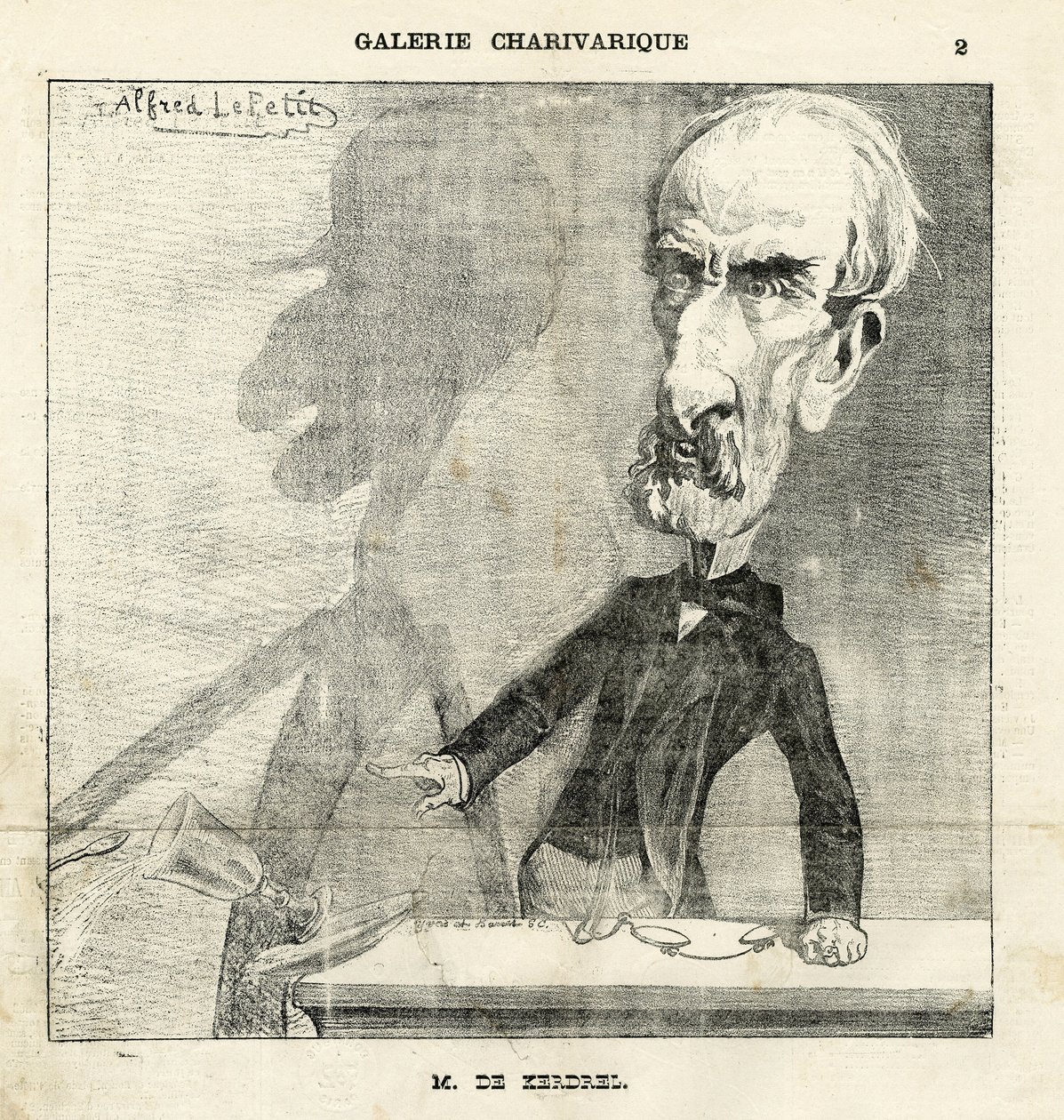 Ilustración de Alfred Le Pete (1841-1909) en Le Charivari de Alfred Le Petit