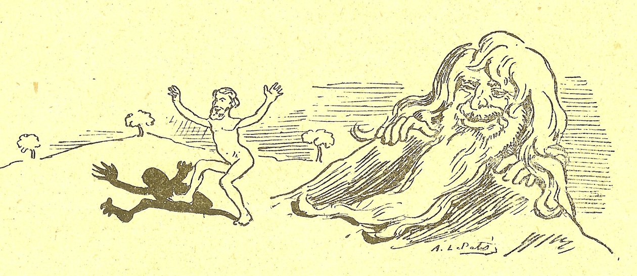 Ilustración de Alfred Le Pete (1841-1909) en Gros-Jean y su cura de Alfred Le Petit