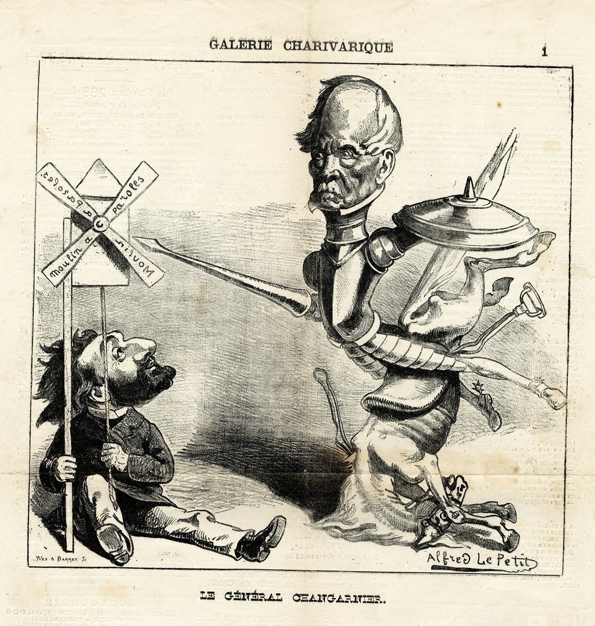 Ilustración de Alfred Le Petit (1841-1909) en Le Charivari de Alfred Le Petit