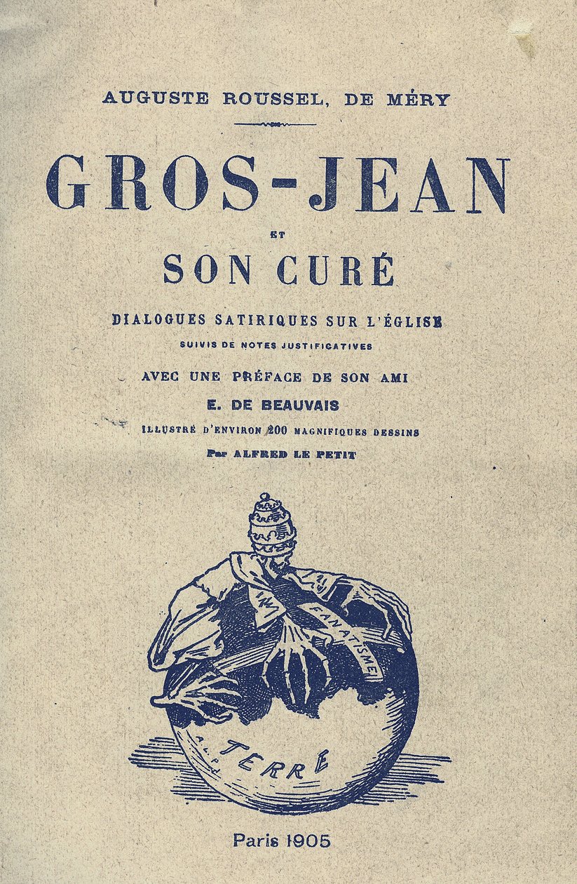 Ilustración de Alfred Le Petit para la Portada de Gros-Jean y su cura de Alfred Le Petit