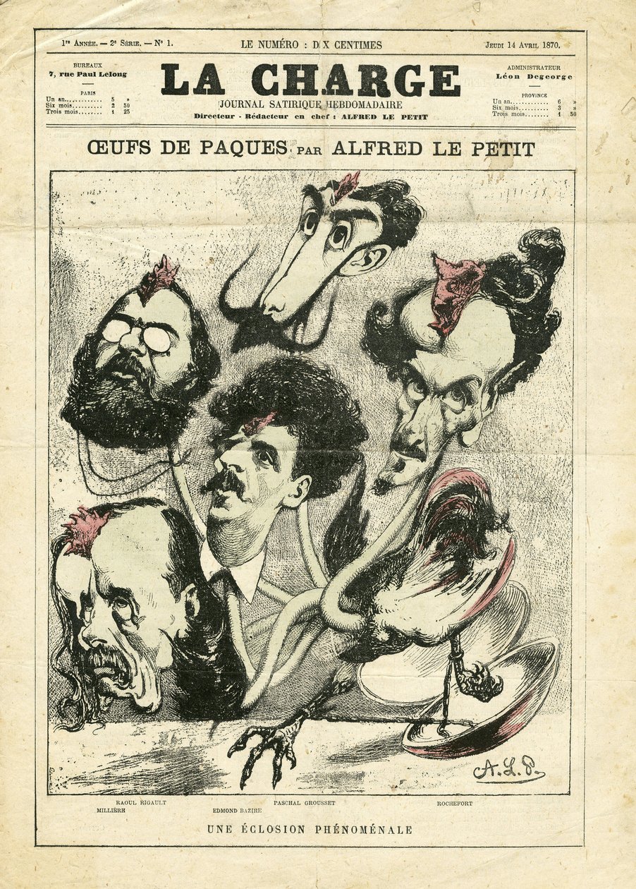 Ilustración de Alfred Le Petit (1841-1909) en La Charge (1870) de Alfred Le Petit