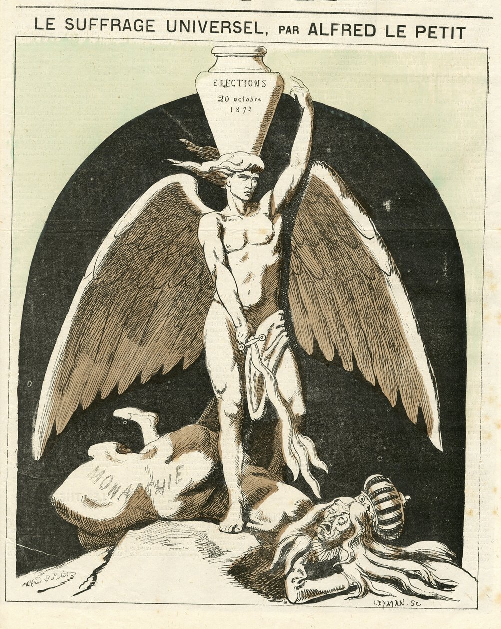 Ilustración de Alfred Le Petity (1841-1909) para la Portada de Le Grelot de Alfred Le Petit