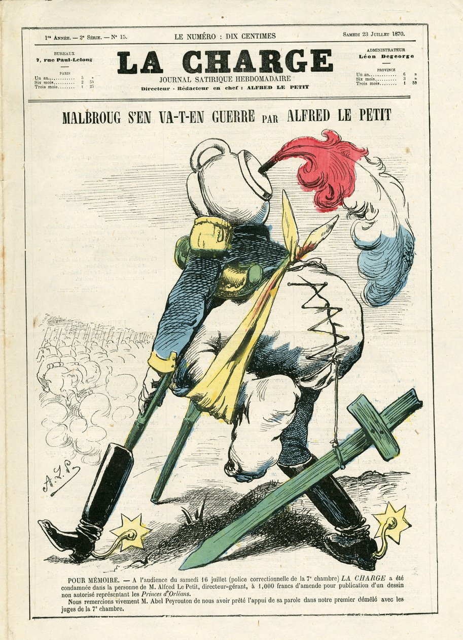 La Charge (1870), número 15, Satírico en Colores de Alfred Le Petit
