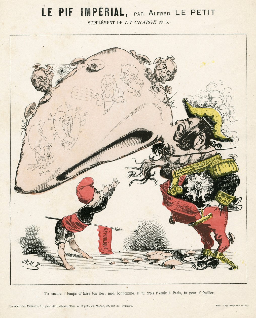 La Charge (1870), número 6, Satírico en Colores de Alfred Le Petit