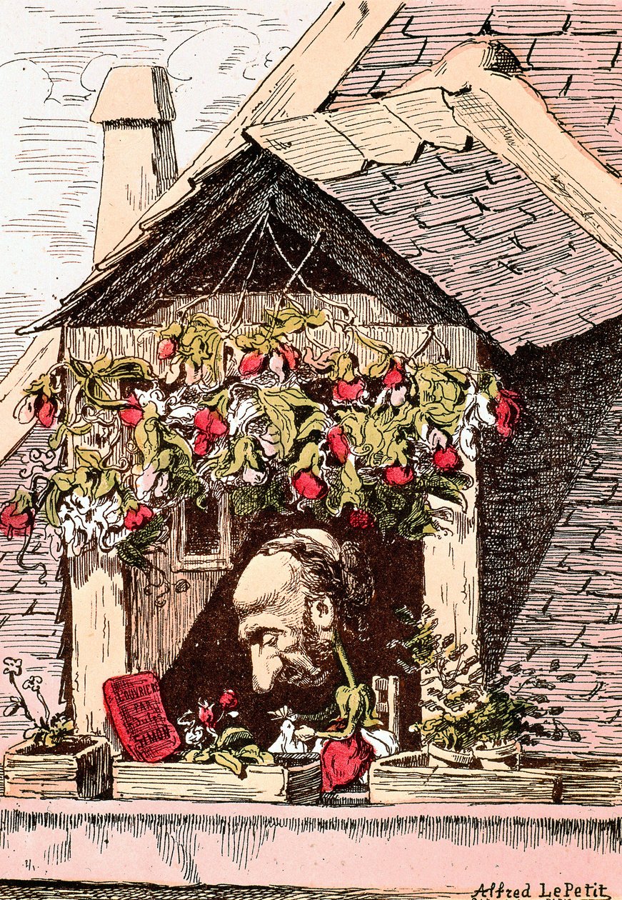 Caricatura del escritor Jules Simon (1814-1896), autor de "l