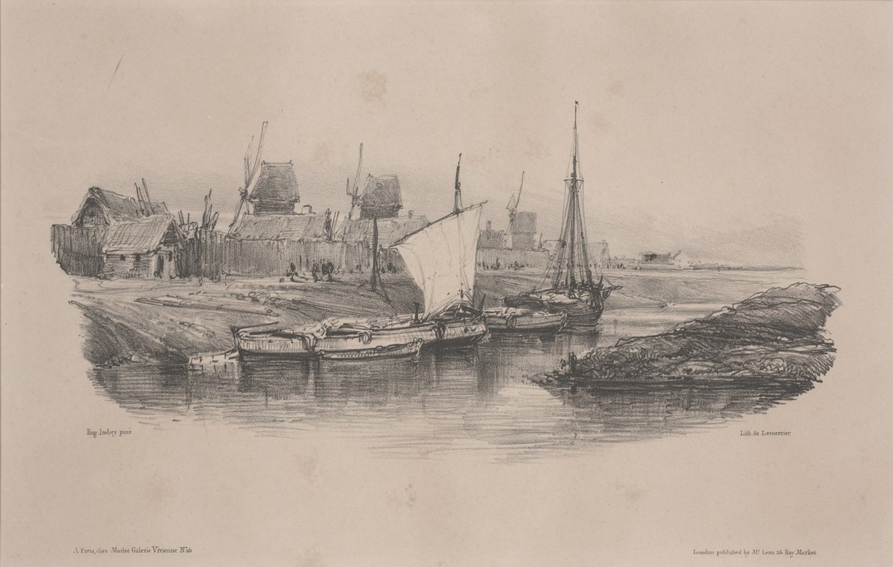 Orilla del canal, Baja Bretaña de Alfred Leon Lemercier