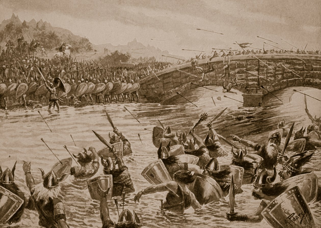 La Batalla de Maldon, 991, ilustración de 