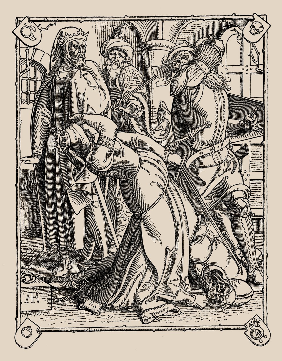 Die Nibelungen. Cómo Gunther y Hagen y Kriemhild fueron asesinados, 1840-1841 de Alfred Rethel