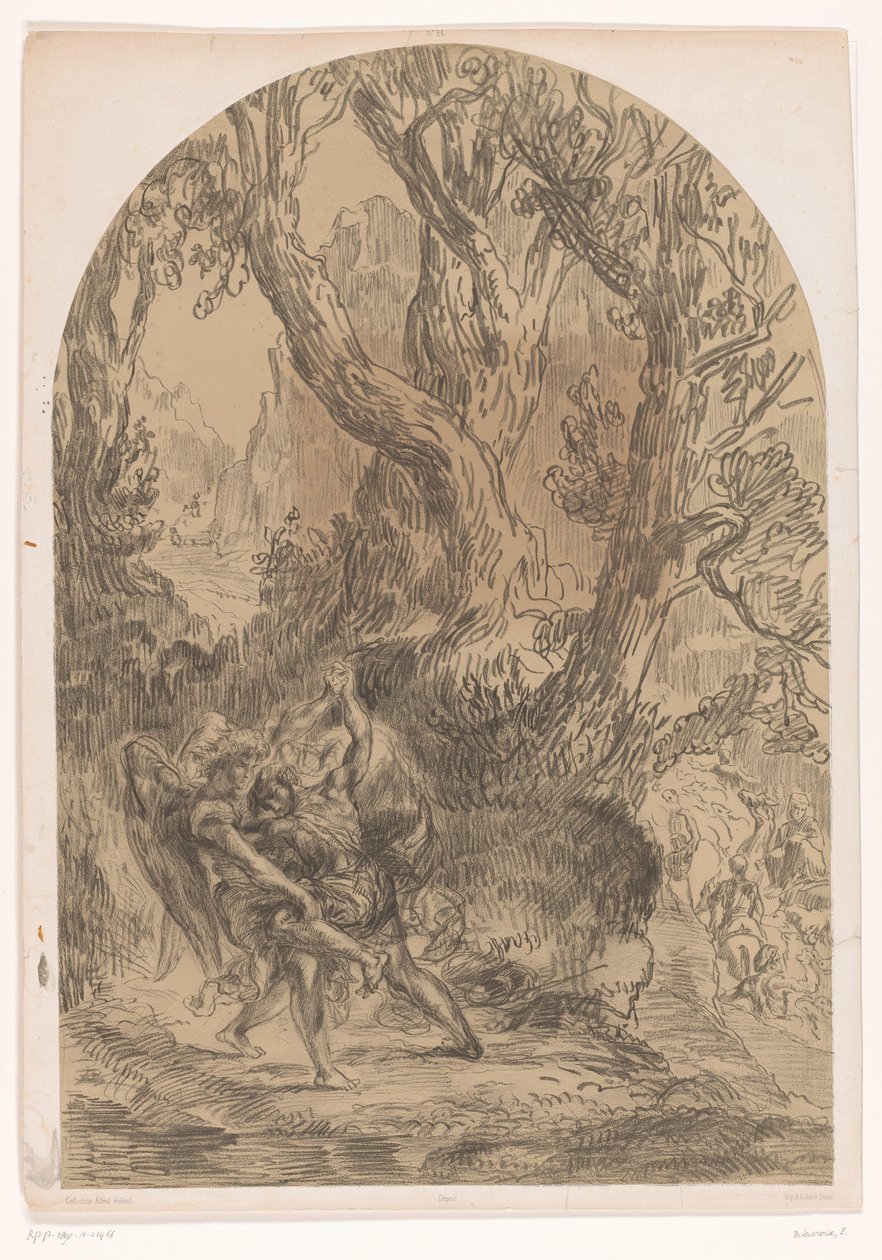 Jacob lucha con el ángel de Alfred Robaut