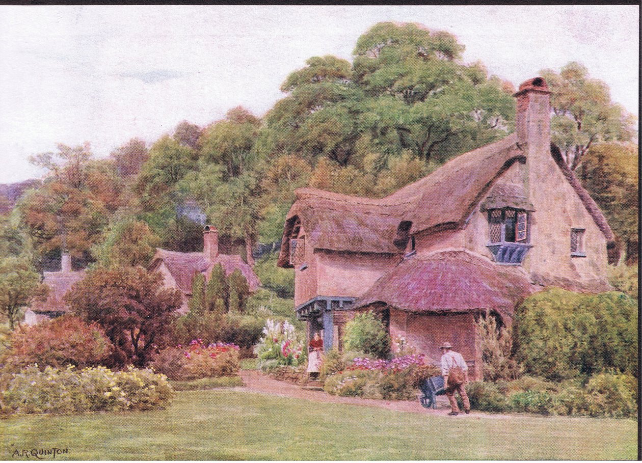 Almhouses, Selworthy Green, Somerset, de The Cottages and the Village Life of Rural England publicado por Dent & Sons Limited de Alfred Robert Quinton