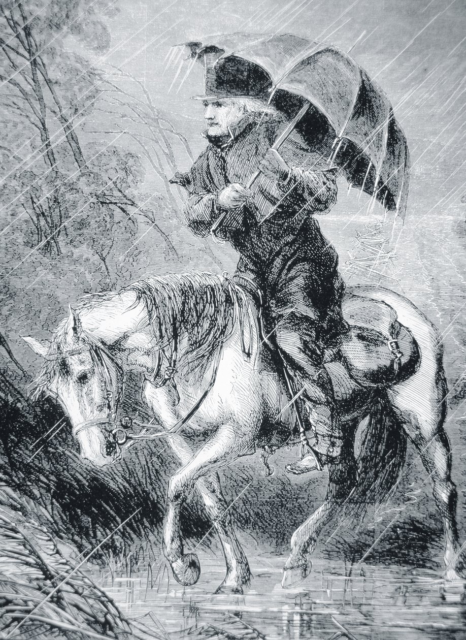 El jinete del circuito de Alfred Rudolph (after) Waud