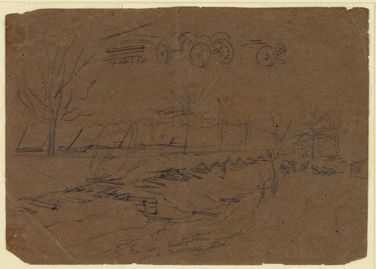 Destrucción ferroviaria como arte militar de Alfred Rudolph Waud