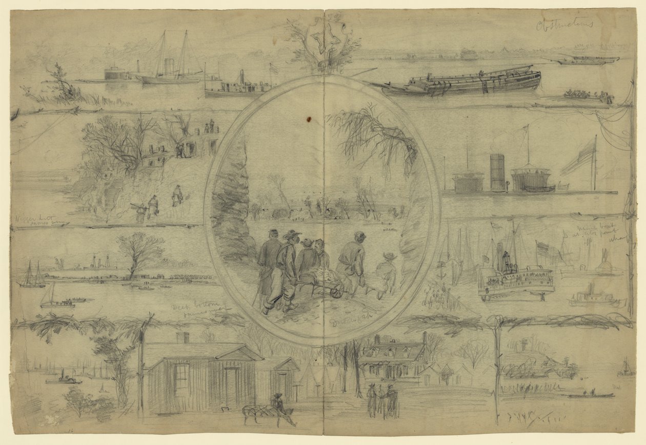 Escenas asociadas con el Canal Dutch Gap de Alfred Rudolph Waud