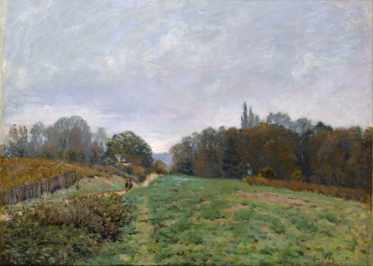 Paisaje de Louveciennes. de Alfred Sisley