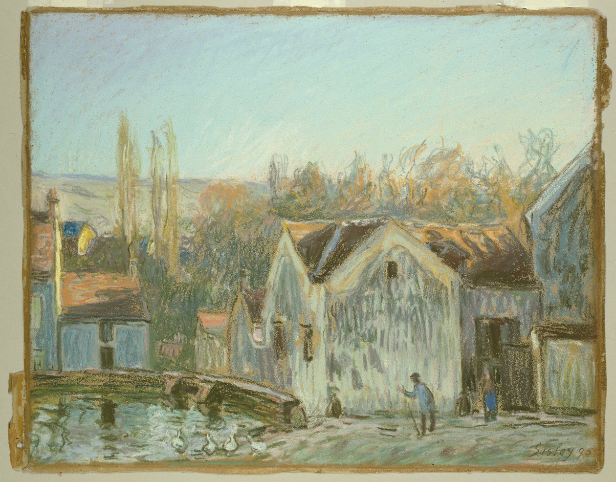 Un rincón de Moret-sur-Loing de Alfred Sisley