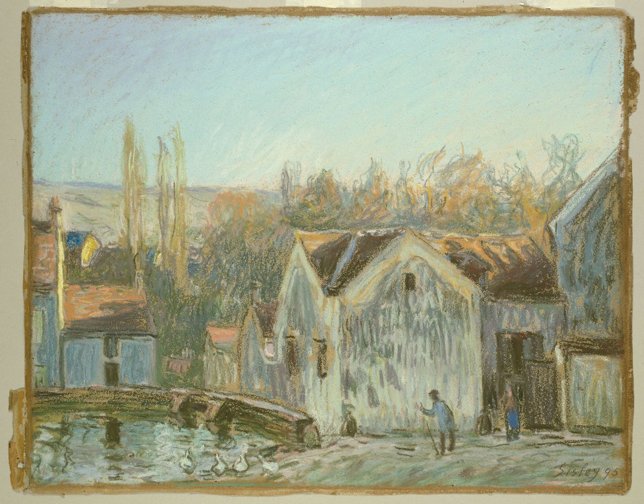 Un rincón de Moret-sur-Loing de Alfred Sisley